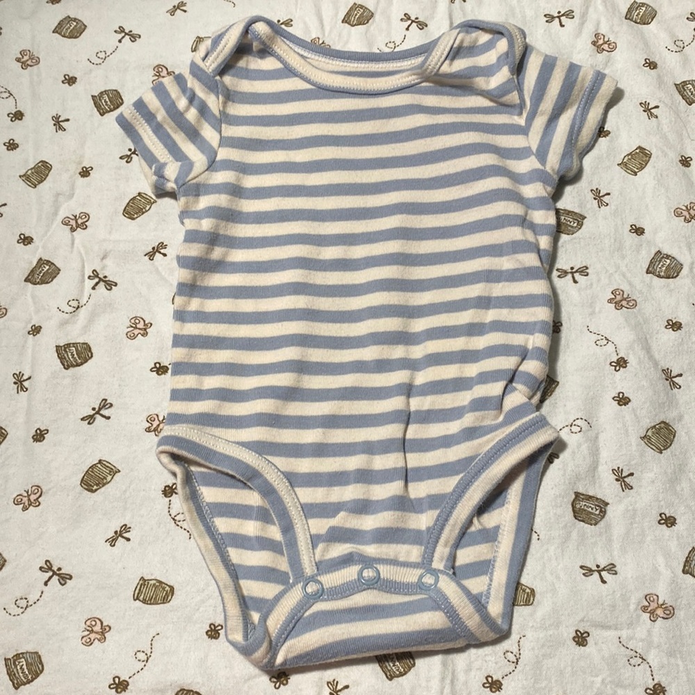 Carters blue and tan baby bodysuit